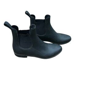 Sam Edelman Women's Tinsley Pull On Black Matte Ankle Rain Booties Size 10